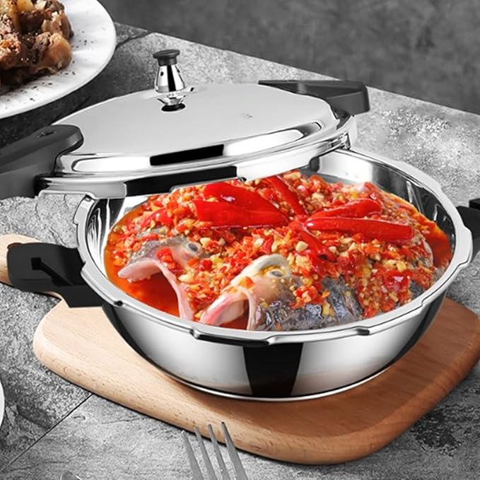 High Hardness Stainless Steel Mini Pressure Cooker Explosion 1.8L Proof 1.8 Liter Oyster Fish Pot For Gas Stove Induction Home