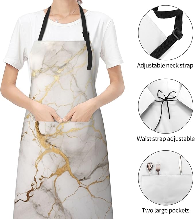 DADABULIU Apron Cooking With Pockets Adjustable Bib For Men Women Waterproof Chef Home Grilling BBQ Drawing