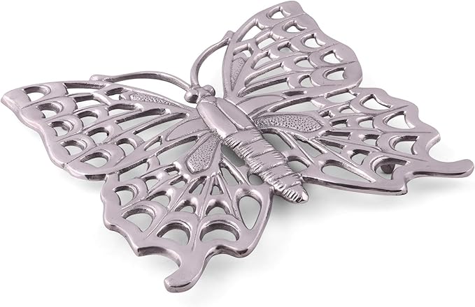 Arthur Court Designs Metal Aluminum Butterfly Stovetop/Table Trivet Hot Pans Pots Dishes or Teapot 8.5 inch Long