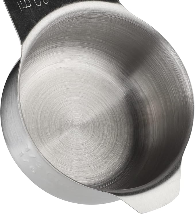 Measuring Cups and Spoons Set Stainless Steel 7 Stackable Measuring Cups 8 Nesting Measuring Spoons and 1 Leveler for Dry and Liquid Ingredients