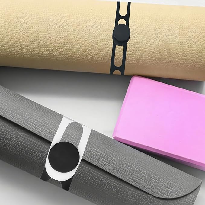 Self-Locking Silicone Strap for Slow Cooker Lid, Pot, Bento Box Reusable Elastic Tie for Organizing Cords, Yoga Mat, Camping Gear (2-Pack)