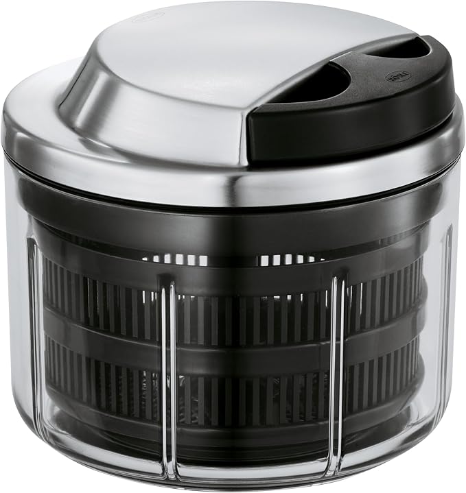 Rosle Manual Pull-Start Food Processor Multi Cutter & Salad Spinner Basket
