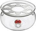 CnGlass Universal Glass Teapot Warmer,Handcrafted with Heat Proof & Lead-Free Glass Tealight Warmer 5.3 in/13.5cm diameter (Candle not Included)