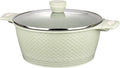 Nonstick Stock Pot with Lid 6.6QT, Large Soup Pot & Pasta Pot - Healthy Non-Toxic Granite Coating 100% PFOA/PFAS Free-Induction Compatible All Stoves - Cool-Touch Handles