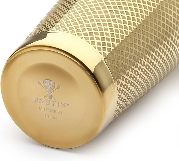 Barfly 28 oz. Diamond Lattice Shaker, Gold Plated