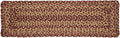 VHC Brands Burgundy Tan Jute Stair Tread