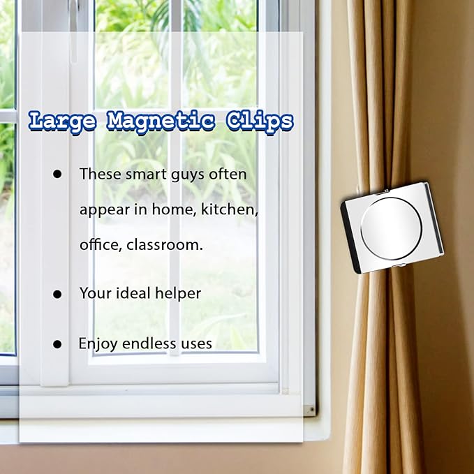 Grtard Strong Magnetic Clips, 2.2 Inch Extra Large Magnetic Clips Heavy Duty, 4Pack Magnet Clip for Fridge, Clip Magnets for Refrigerator, Whiteboard, Classroom, Kitchen, Office Organizer