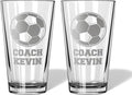 Soccer Coach Gift - Personalized Soccer Gift, Soccer Accessories, Best Coach gifts for coaches, End of Season, Girls Soccer Coach Gifts (Soccer, Dbl Pint Gift Box)