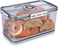 Bread Box For Kitchen Countertop,Bread Containers Storage Airtight Loaf,Plastic Breadbox,Bread Storage For Homemade Bread,Clear Fresh Bread Keeper