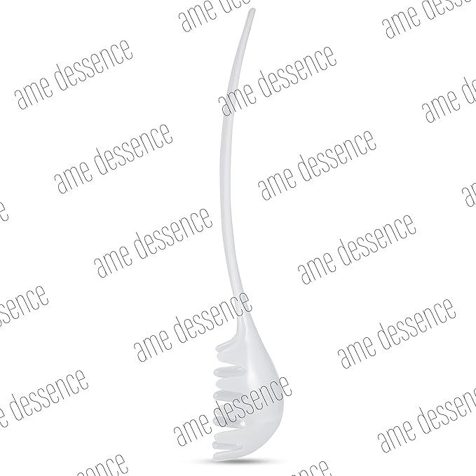 AME D'ESSENCE 12" Melamine Pasta Fork White Durable and Versatile Kitchen Tool Perfect for Serving Mixing and Straining Pasta Scratch-Resistant and Non-Stick Surface Ergonomic Handle