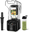 CRANDDI Commercial Quiet Blender, 2200 Watt Professional Countertop Blender with 80oz Pitcher, Built-in Pulse & 15-speeds Control, Smoothie Blender for Commercial and Home, K90 Black