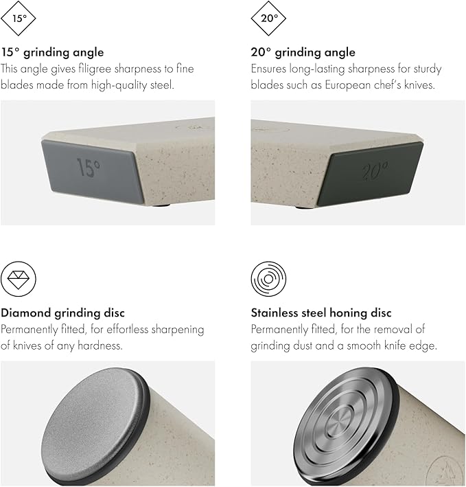 HORL 3 Cruise Rolling Knife Sharpener for Ultra Razor Sharp Edges Knife Sharpening Kit, Rolling Knife Sharpener Kit with Diamond and Stainless Steel Disc for Sharpening and Honing, 15 & 20 degrees