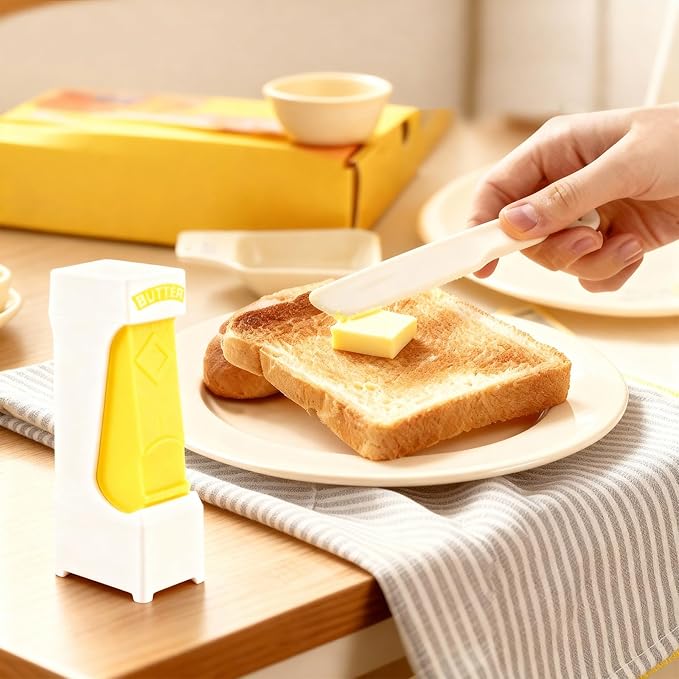 Butter Slicer,Butter Cutter,One Click Stick Butter Cutter,Cheese Splitter, Butter for Making Bread, Cakes,Cookies,Bread