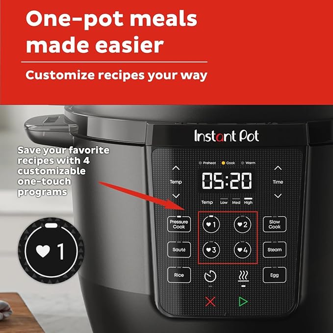 Instant Pot RIO Chef Series 6QT 7-in-1 Multi-Cooker, Black – Pressure Cooker, Slow Cooker, Rice, Steamer, Sauté, Food Warmer & More – One-Touch Smart Programs, Compact Family Size