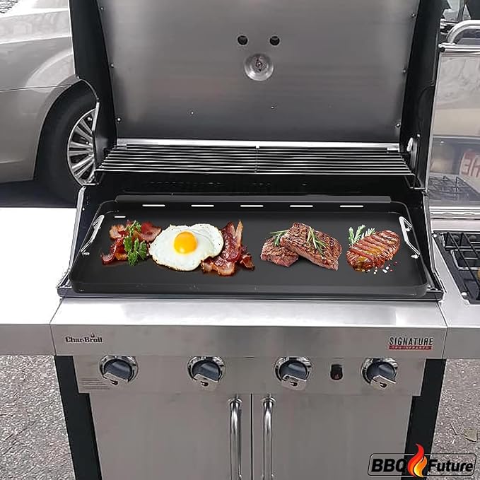 Full Size Griddle Insert with Spatula Set for Charbroil TRU Infrared 3 Burner 463355220 463242516 463242515 466242515 463342420 463243016, Flat Top for Charbroil Grill Replacement Parts G466-2400-W1