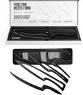 Kitchen Knife Set Stainless Steel, Chef Knife Set of 4 Pieces, Space Saving Ergonomic Design of Chef's Knives, Modern Stainless Steel Knives, Aesthetic Kitchen Essential, NestKnife Patented Technology