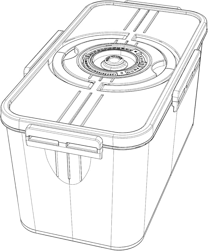 Bread Box with Lid and Handle,New Upgrade Time Recording Bread Storage Container for Kitchen Counter Airtight,Portable Bread Boxes for Homemade Breads, Toast, Bagel, Donut and Cookies(Grey)