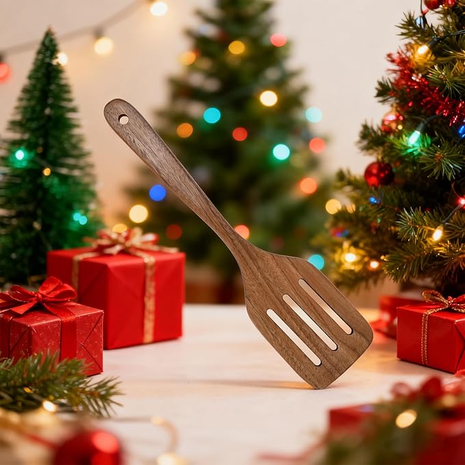 Wooden Spoons for Cooking,6PCS Teak Wood Cookware Utensil Set,Lightweight,Durable and Heat-Resistant – Easy to Clean, Perfect for Non-Stick Cookware