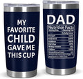 TEEZWONDER Christmas Birthday Gifts for Dad from Daughter Son Wife Kids - 20 oz Stainless Steel Insulated Coffee Tumbler - Grandpa Gift, Mens Birthday Gift Ideas