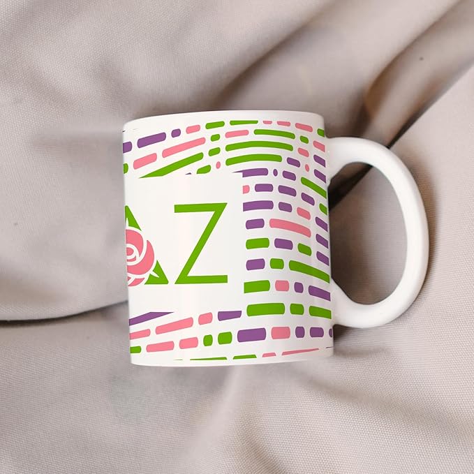 Delta Zeta Ceramic Coffee Mug 11 OZ Tea Cup (Delta Zeta # 10)