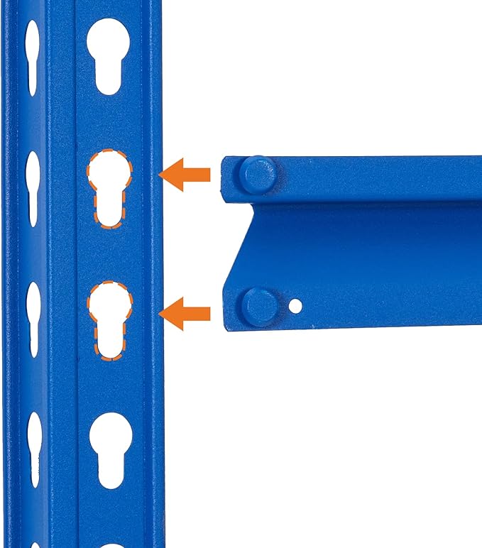 GarveeHome 5 Tiers Garage Storage Shelves, 2500LBS Capacity Metal Shelving Unit for Garage, Industrial, Warehouse, Kitchen, Closet, 60" W x 24" D x 71" H, Blue