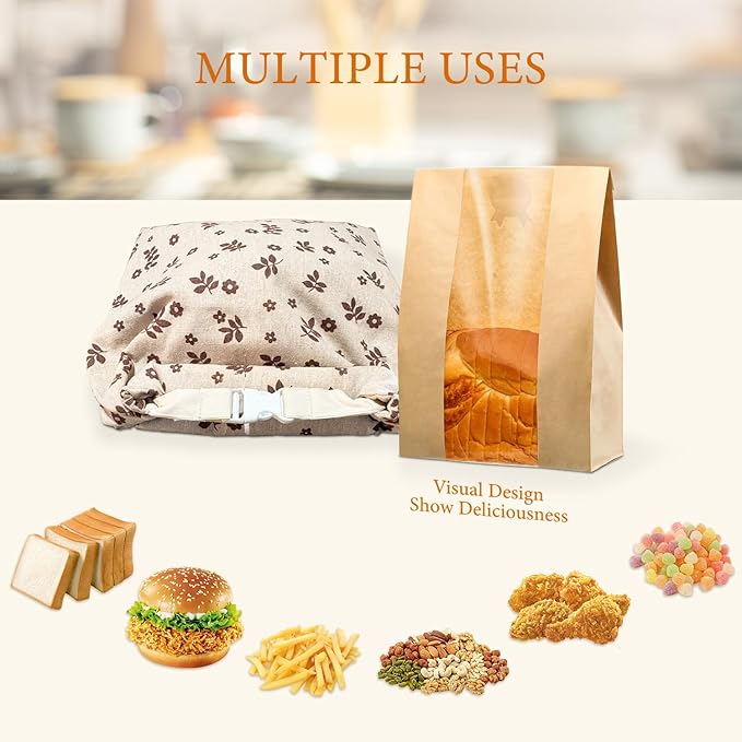 2 Pack Reusable Beeswax Bread Bags for Sourdough,Cotton Beeswax Bag with 10 Pcs Bread Bags for Homemade Bread,Storage Bags for Bread Cookies & Snacks Preservation,Freezer-Safe,Keeping Fresh