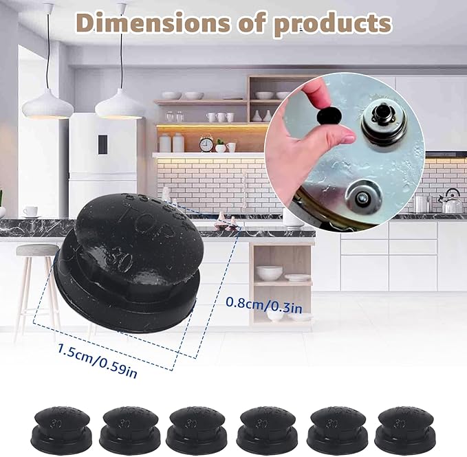 09915 Pressure Cooker Overpressure Plug (6-Pack) - Compatible with Presto Pressure Cooker Replacement Parts