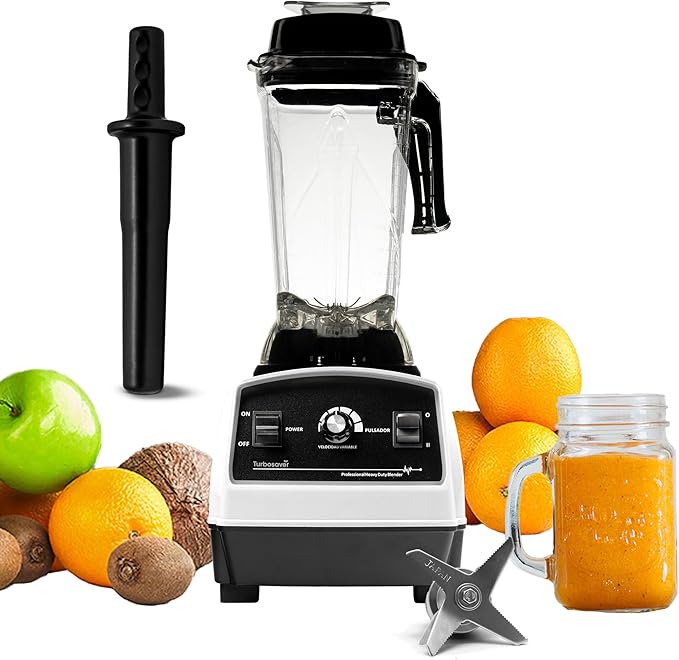 Turbosaver TB79 Professional Blender 1800W – 3.5HP, 35,000 RPM, Commercial Grade, Ice Crushing, 3.6L Tritan Jar