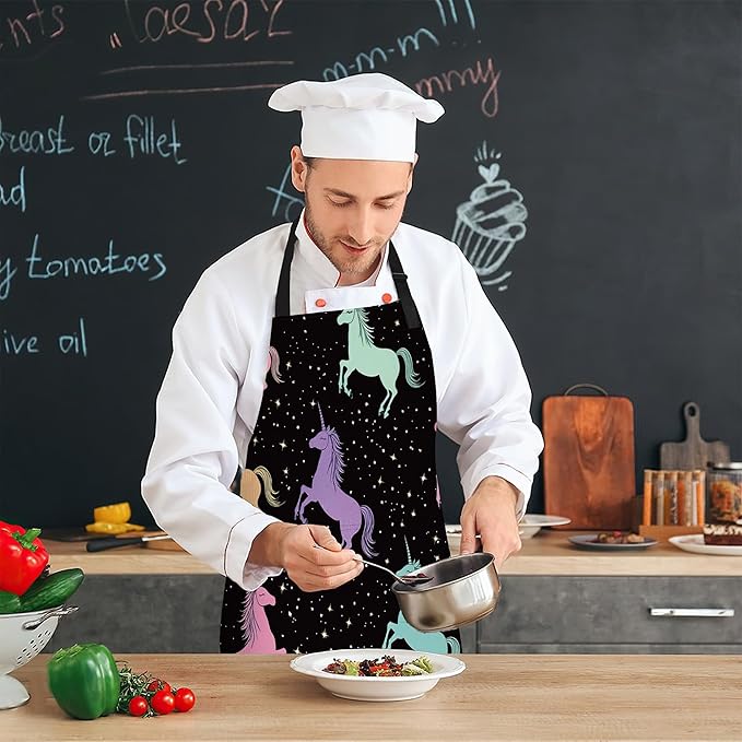 Adjustable Kitchen Apron with Pockets for Women and Men,Soft Chef Apron for Cooking, BBQ, and Grill