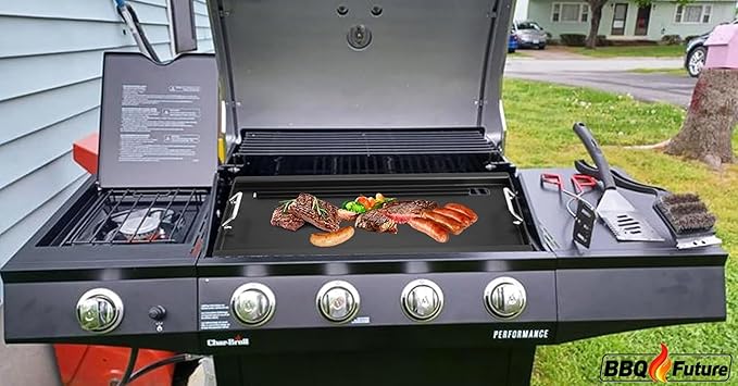 Full Size Griddle Insert with Spatula Set for Charbroil Performance 4 Burner 463352521 463365021 463354021 463365522, Flat Top Plate for Charbroil Grill Replacement Parts G426-0005-W1 G426-0004-W1