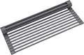 Kraus Multipurpose Workstation Sink Roll-Up Dish Drying Rack, Colander and Trivet in Dark Grey, KRM-11DG