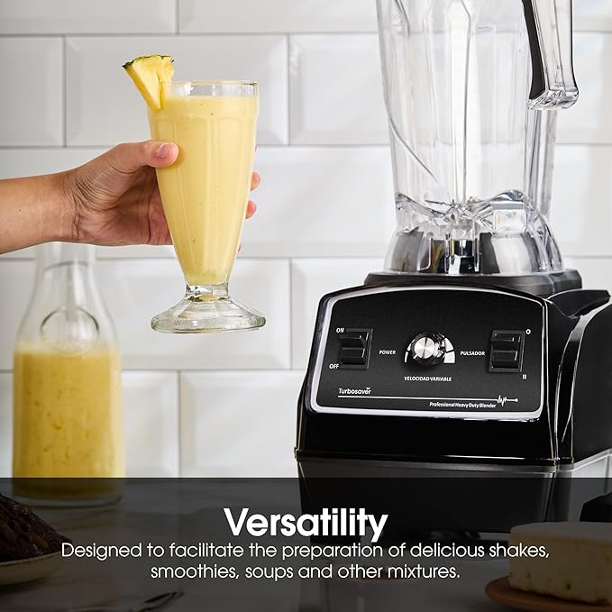 Turbosaver TB79 Professional Blender 1800W – 3.5HP, 35,000 RPM, Commercial Grade, Ice Crushing, 3.6L Tritan Jar