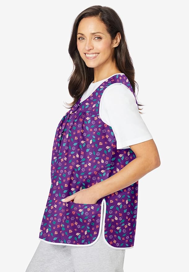 Only Necessities Plus Size Snap-Front Apron