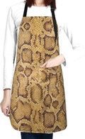 Snakeskin Aprons Cool Aprons with Pockets and Adjustable Mens Apron for Gardening Cooking Kitchen