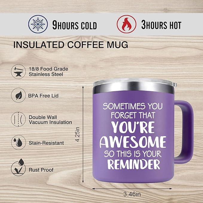 Christmas Gifts for Women - Sometimes You Forget You Are Awesome Mug - Inspirational Birthday Presents for Women Sister Mom Daughter, Teacher Gifts