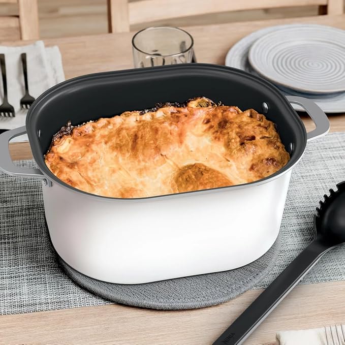 Ninja Premium 8.5 Quart Multi-Cooker Kit with Smart Thermometer, High-Power Electric Dutch Oven and Steamer Edition for Family Meals
