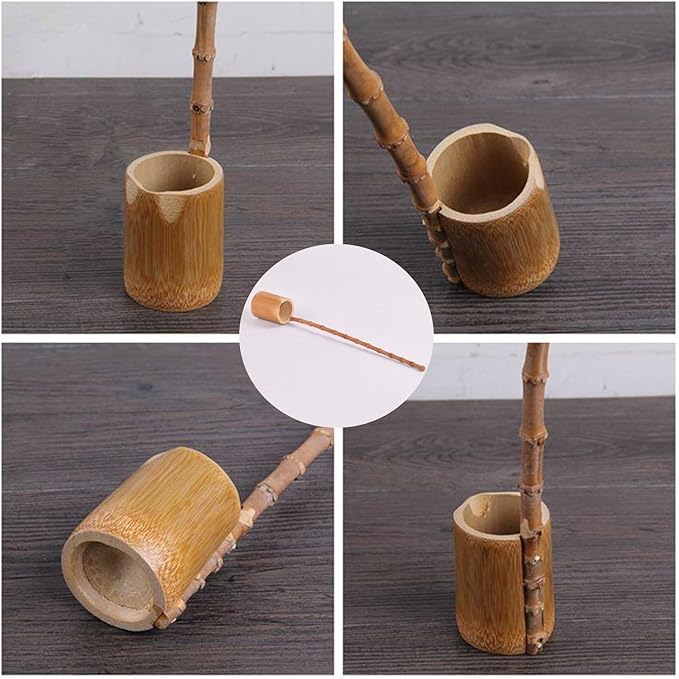 Bamboo Wine Ladle, Tea Ceremony Long Handle Serving Spoon Dipper Ladle Kitchen Tool,Bamboo Root Handmade Spoon for Home & Tea House