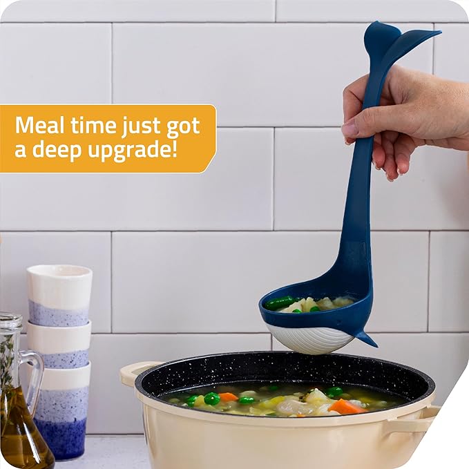 Peleg Design Souper Tail Soup Ladle - Ideal for Cooking, Serving Soup, Stew, and more – Fun and Decorative Ladle Spoon during Meals or Gatherings