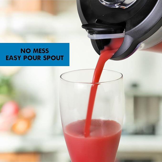 Kenmore Countertop Blender - Electric Mixer, Frozen Smoothie, Shakes, Milkshake, Puree Maker, Licuadora Grinder Kitchen Appliance With Ice Crush & Pulse Function, Dishwasher Safe Plastic jar, Black