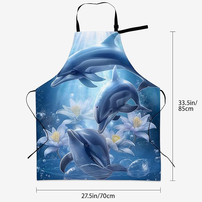Rooster Apron for Women Men 28x33in, Kitchen Chef Aprons with 2 Pockets, Polyester, Chicken Apron
