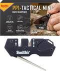 Smith’s Pocket Pal Tactical Knife Sharpener - 2 Stage Sharpener & Diamond Sharpening Rod - Pocket Clip - Outdoor Hunting Knife & Hook Sharpener - Compact & Lightweight