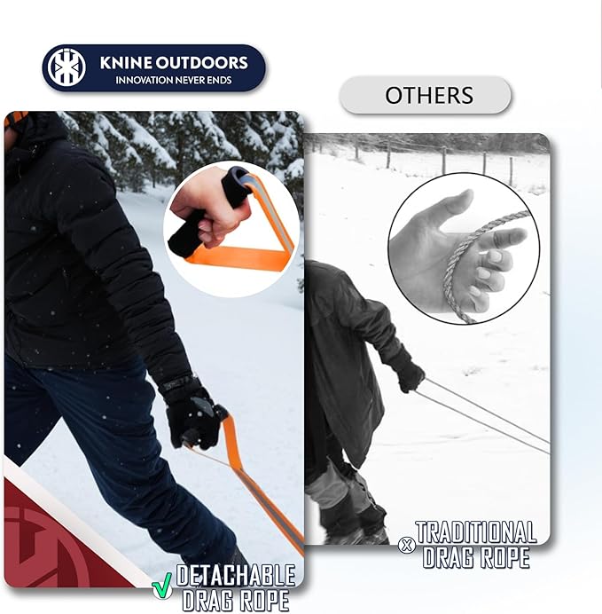 KNINE OUTDOORS Field Dressing Kit with Deer Drag Harness and Butt-Out Tool, Hunting Accessories for Men, Deer Hunting Gear, Big Game Dressing Tool, Heavy Duty Deer Drag Strap