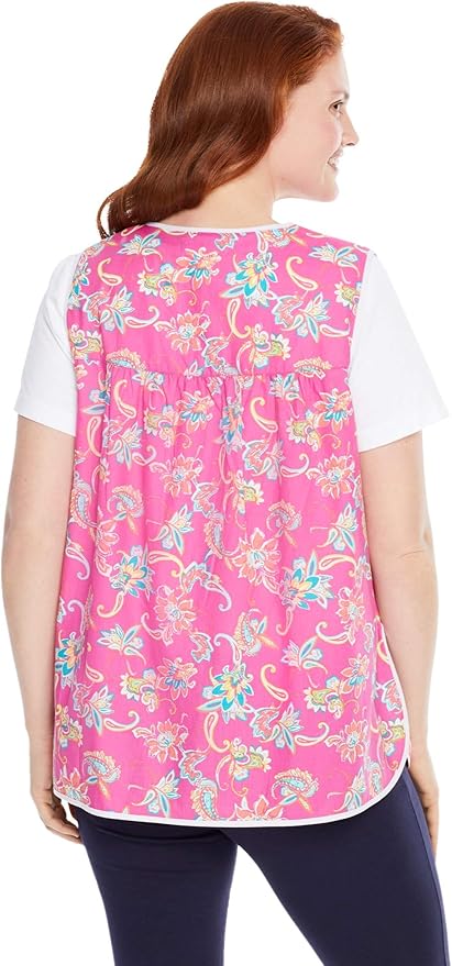 Only Necessities Plus Size Snap-Front Apron