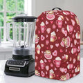 Romantic Kitchen Blender Dust Cover Red Food Processor Heat Dust Protection with Top Handle, Easy to Clean Small Appliance Coffee Maker Juicer Cover