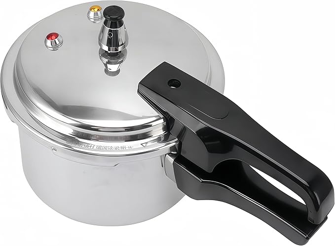 Aluminum Classic Pressure Cooker, 3.2-Quart Aluminium Alloy Mini Pressure Cooker, 18cm Bottom, with Inner Lid Cooker, for Gas Stove, Silver