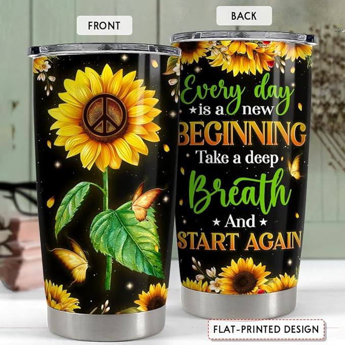 SANDJEST Inspirational Gifts for Birthday Inspirational Cups Tumbler 20oz Stainless Steel Insulated Tumblers Coffee Travel Mug Cup Motivational Gift for Women Friends Coworker