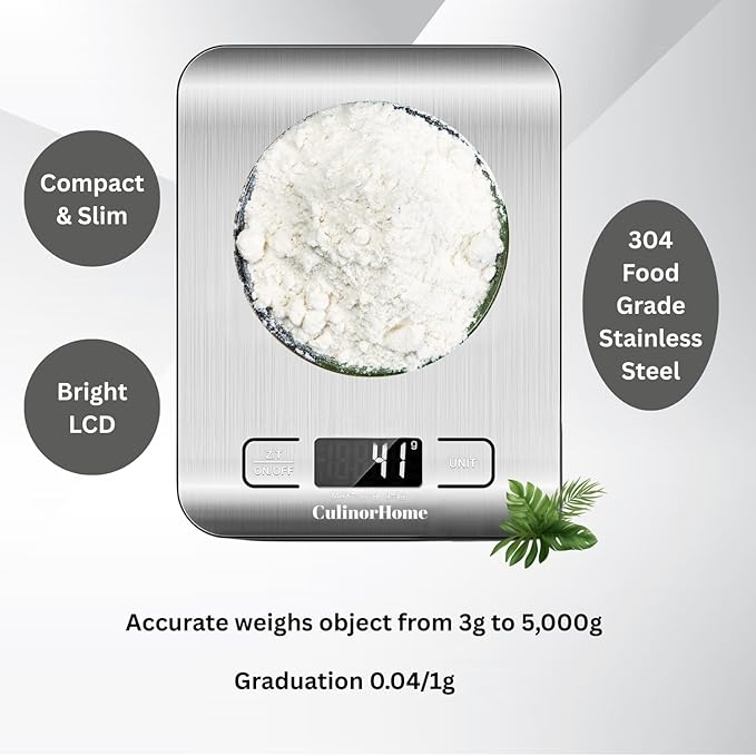 Wedding Registry Must Haves Items, Kitchen Essentials for First Apartment - Plastic Measuring Cups and Tablespoon & Teaspoon Spoons Set, 2cup Measuring Cup Bundle with Digital Kitchen Food Scale