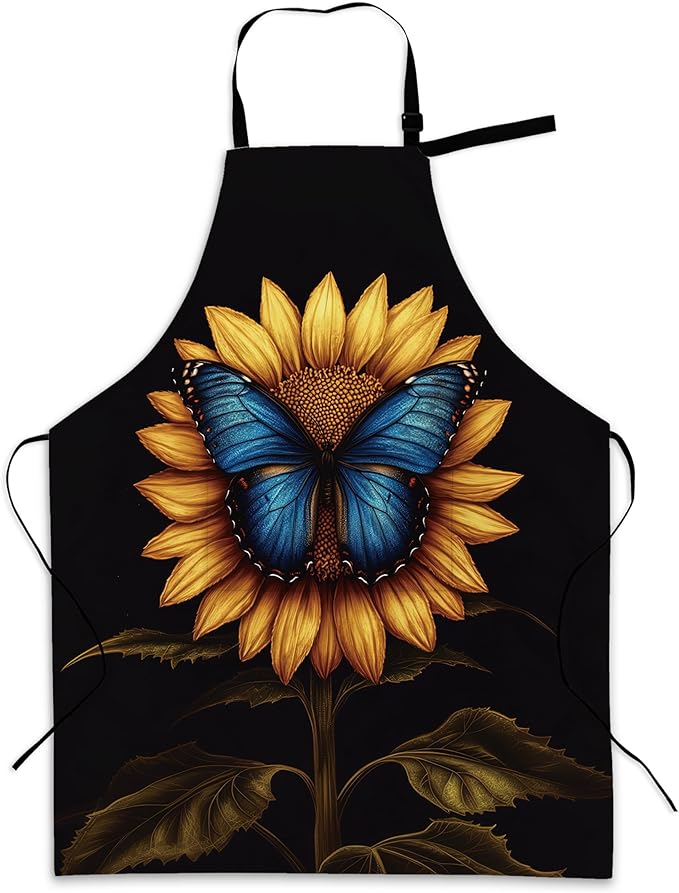 Adjustable Kitchen Apron with Pockets for Women and Men,Soft Chef Apron for Cooking, BBQ, and Grill
