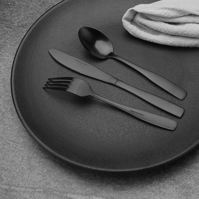 Vanys 40-Piece Silverware Set, Satin Finish Flatware Cutlery Set Service for 8, Knives/Forks/Spoons Included, Dishwasher Safe