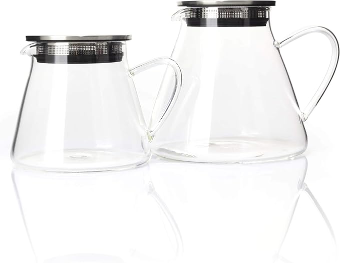 Four Life 841 Teapot Glass, Heat Resistant, 18.9 fl oz (532 ml), For 3 Cups, Lid with Tea Strainer, One Hand, Microwave and Dishwasher Safe, Not Direct Fire, Fuji Glass Teapot